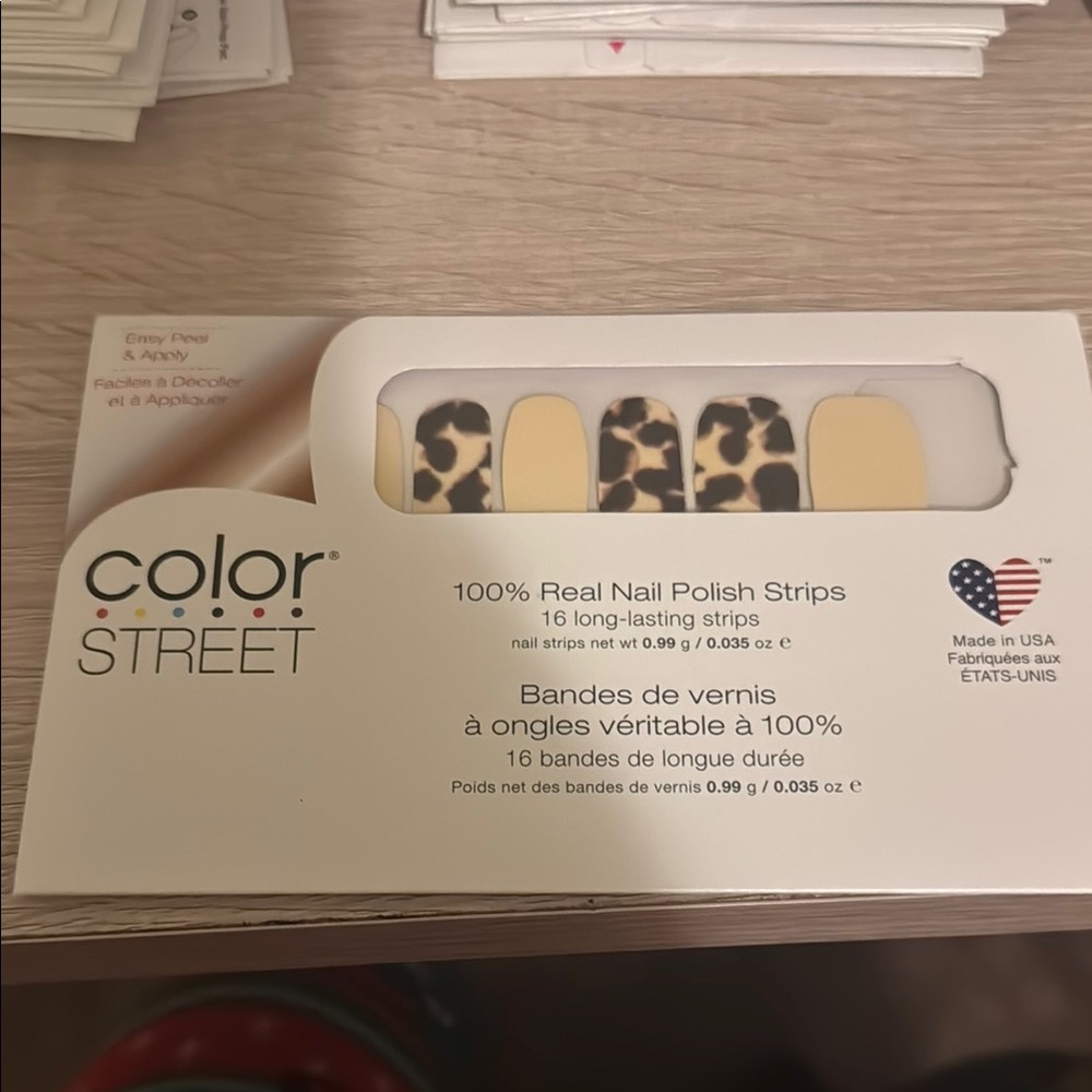Color Street Leopard Nail Polish Strips Show and Shell